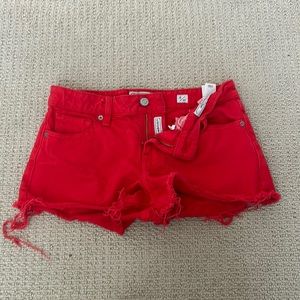 Red lucky brand Jean shorts